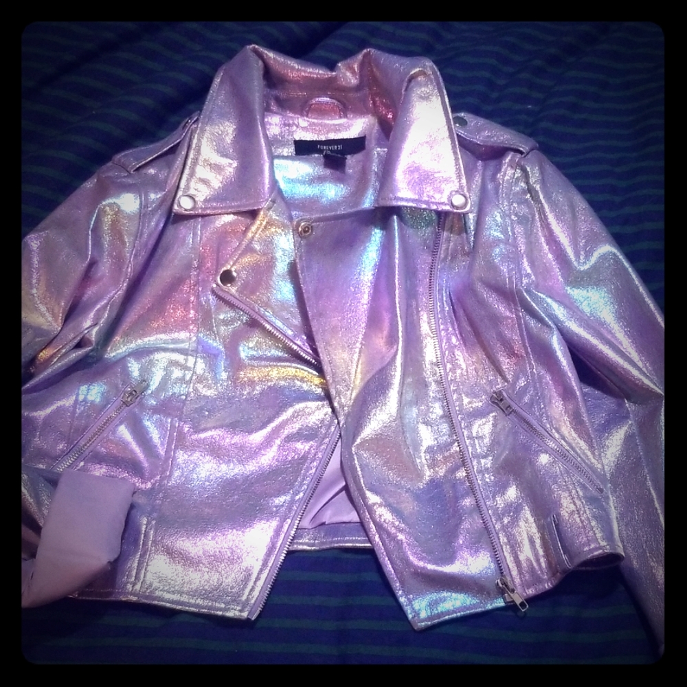 Holographic F21 Moto Jacket